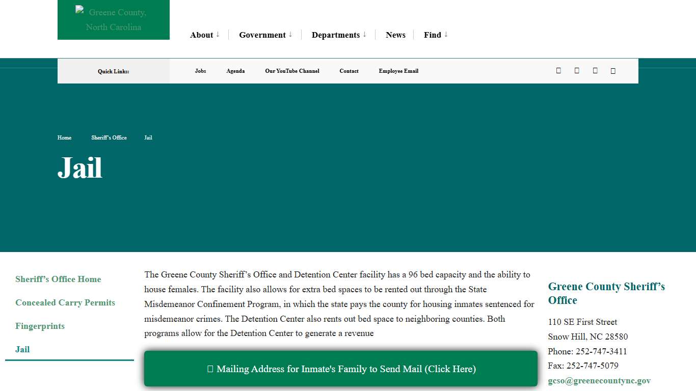 Jail – Greene County, North Carolina