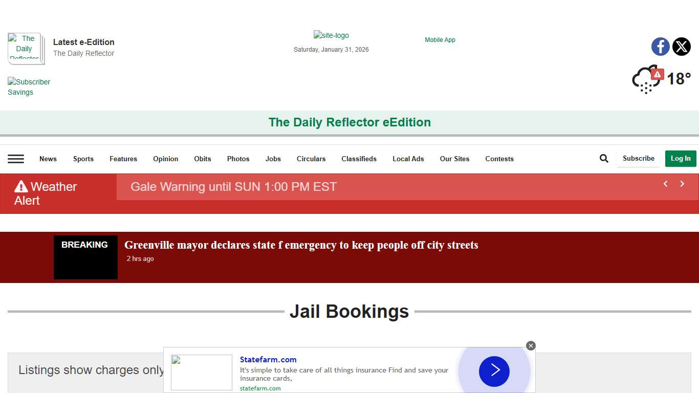 Jail Bookings reflector.com